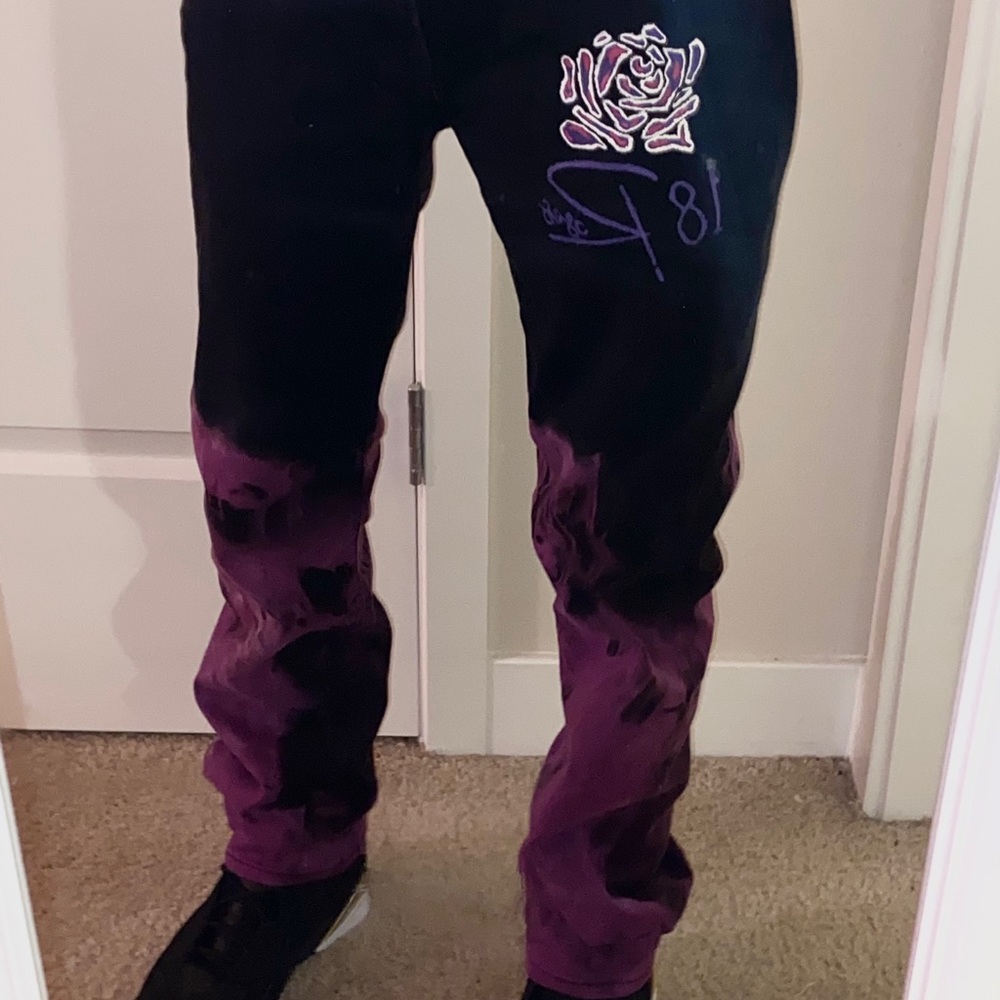 18Roses Purple Dyed Jeans